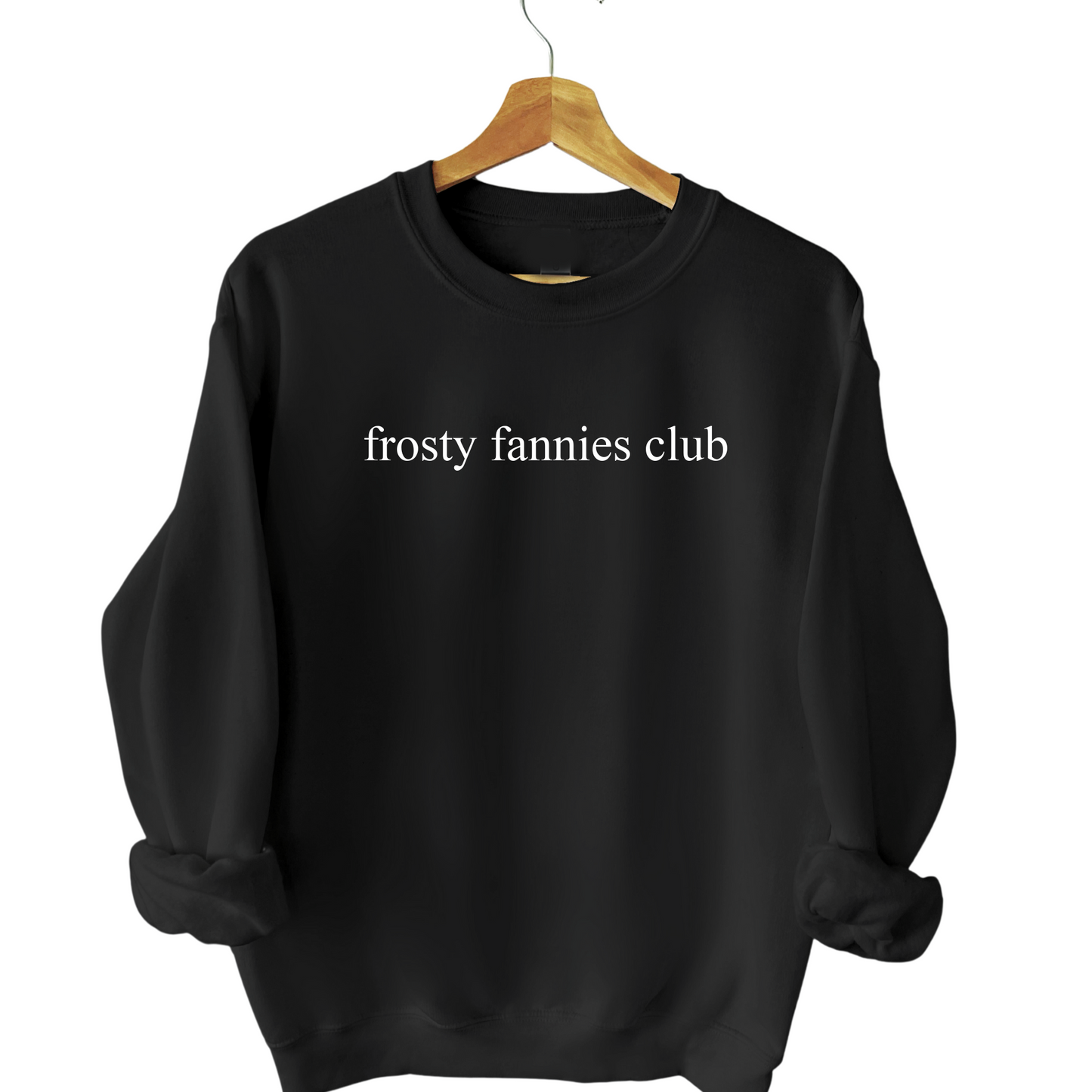 Frosty Fannies Club Sweatshirt - Black Size L - 44" (UK 16-18)