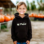 Load image into Gallery viewer, Glow in the Dark Christmas Dinosaur Kids Hoodie
