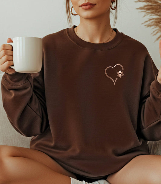 Autumn- Rose Gold Heart Sweatshirt
