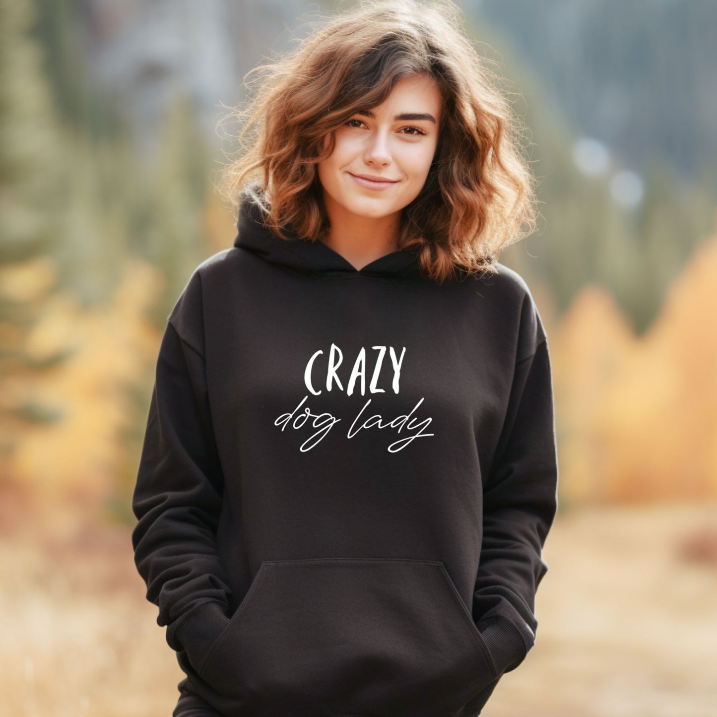 Crazy Dog Lady Hoodie, Oversize Hoodie