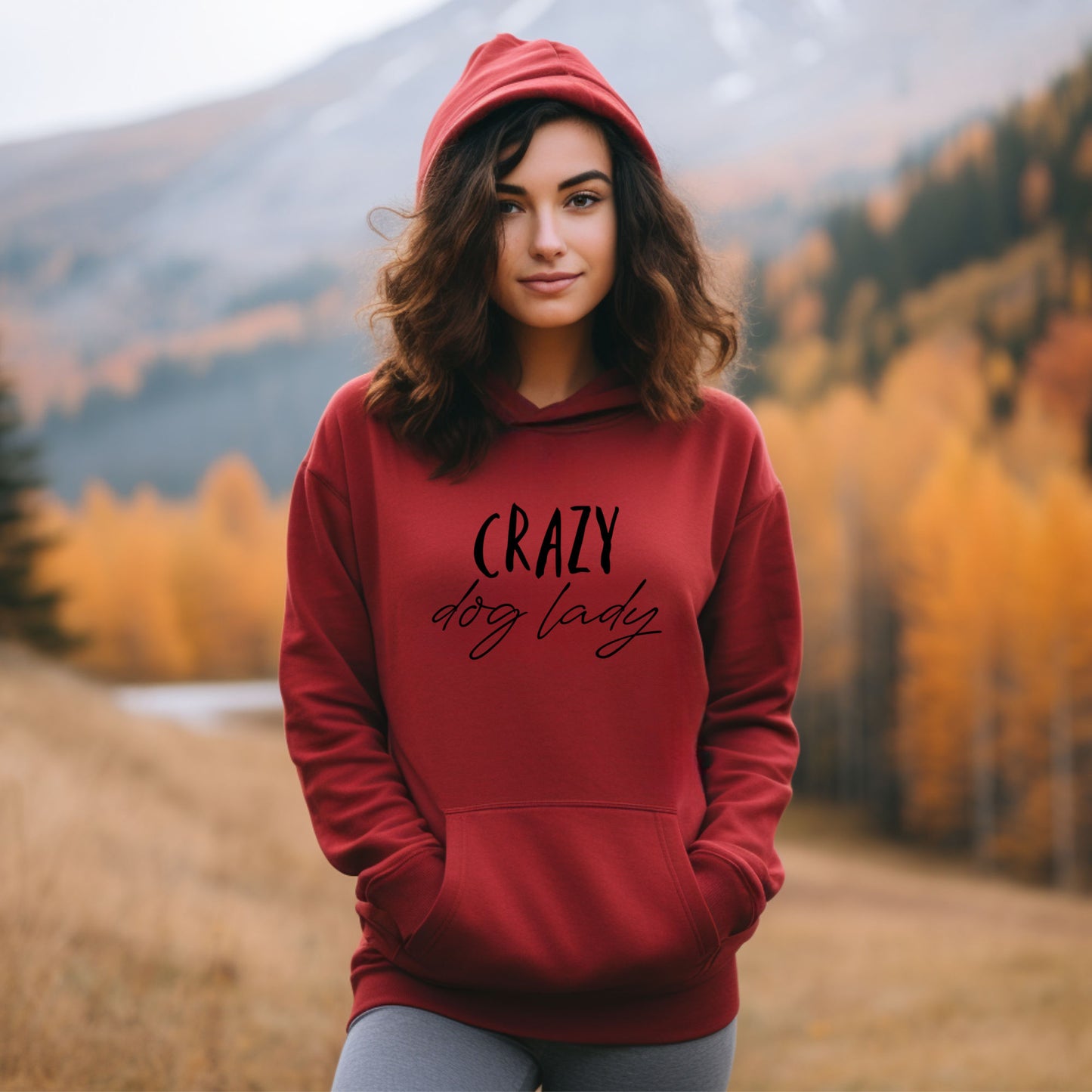 Crazy Dog Lady Hoodie, Oversize Hoodie