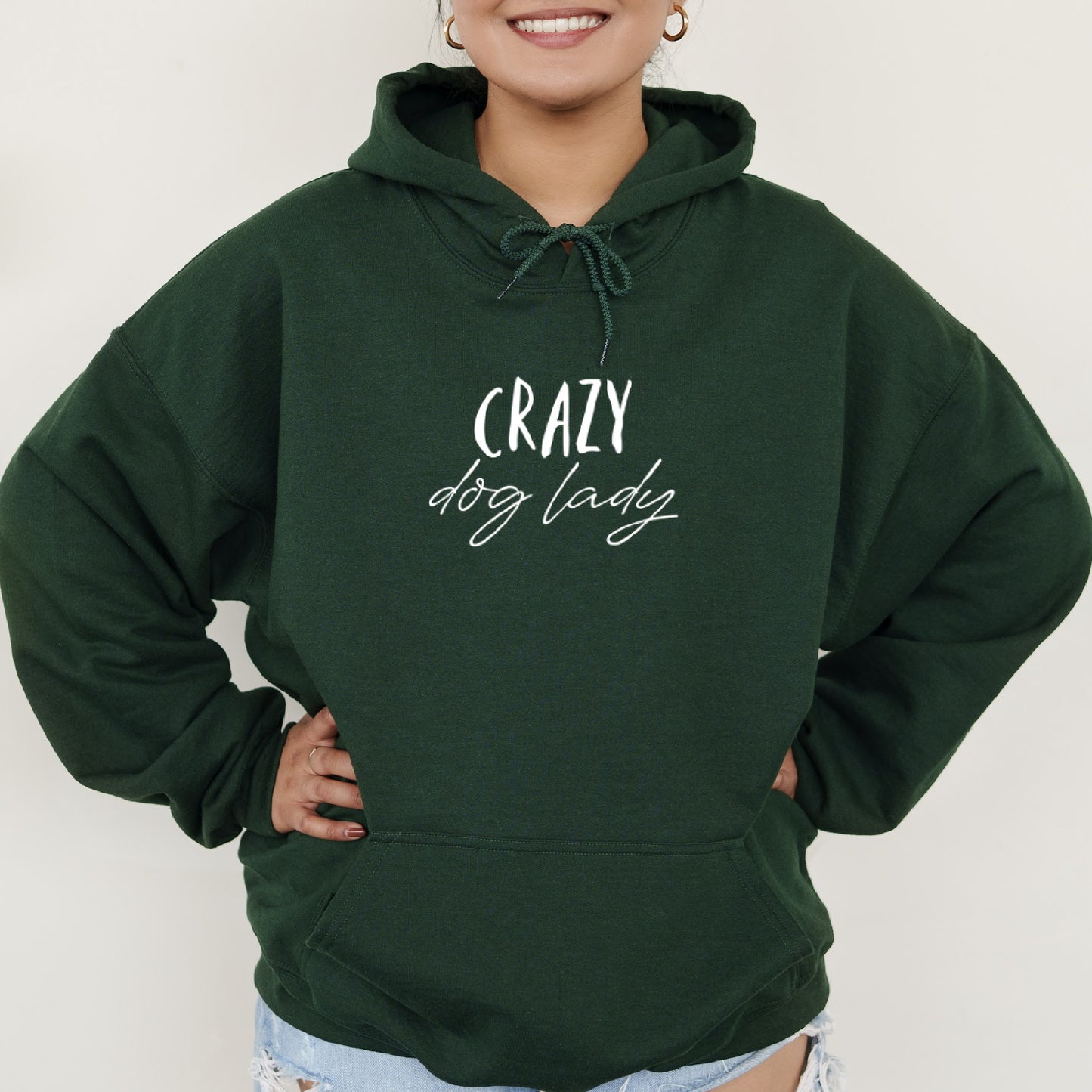 Crazy Dog Lady Hoodie, Oversize Hoodie