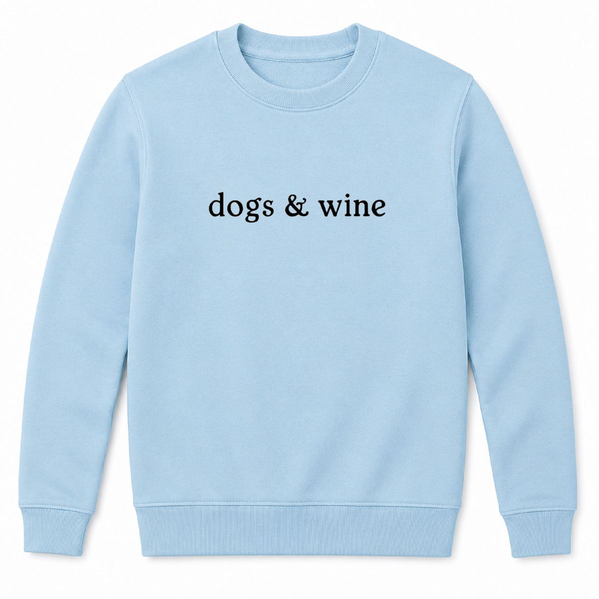 Dogs and Wine Sweatshirt - Light Blue Size M (UK 14)