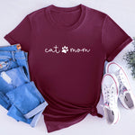 Load image into Gallery viewer, Cat Mom T Shirt - Organic Cotton
