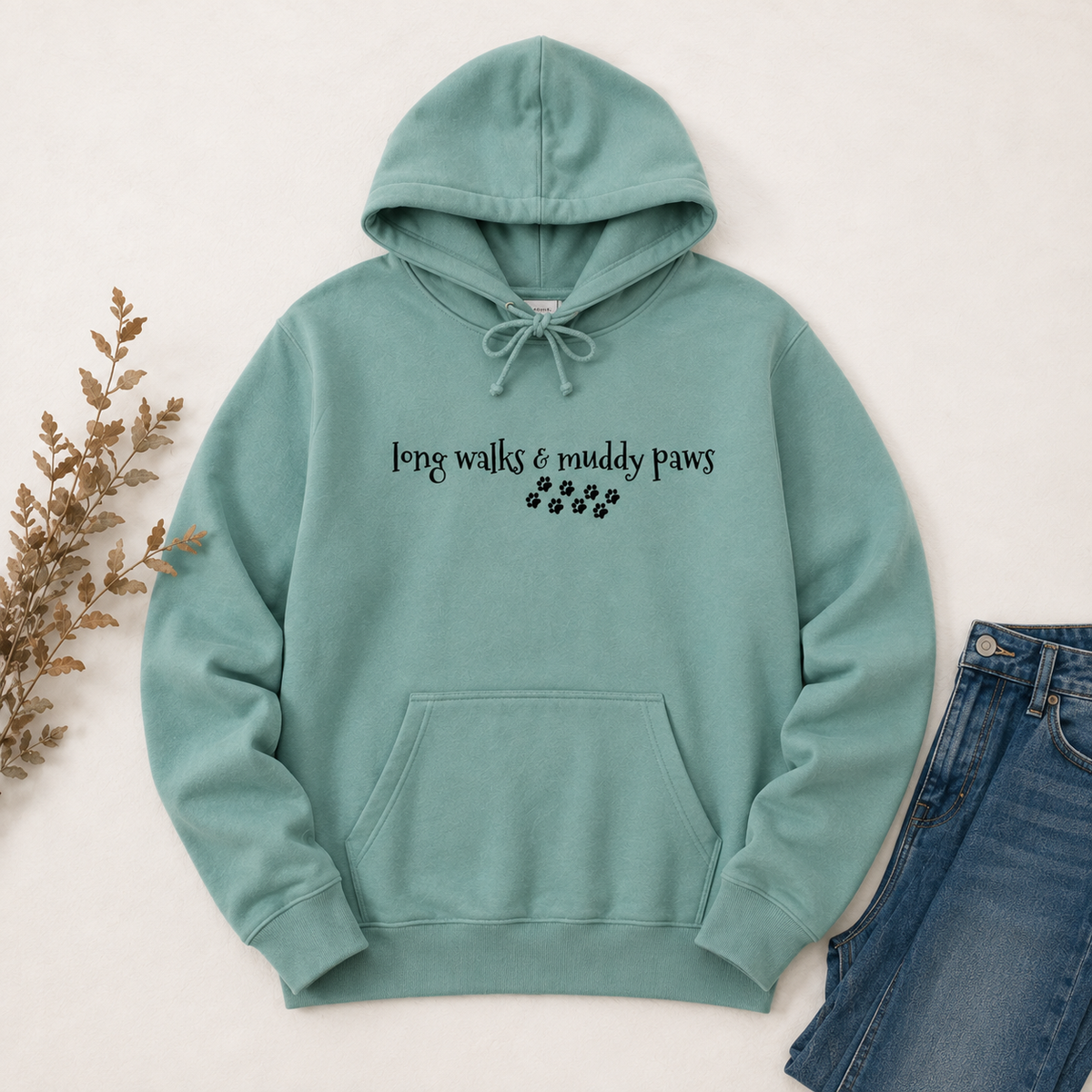 Long Walks and Muddy Paws Hoodie