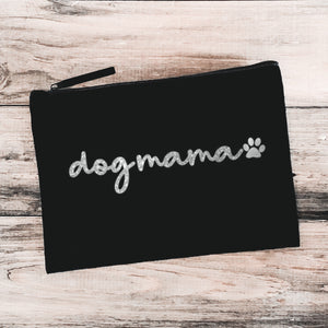 Dogmama Makeup Bag - Black with Silver Glitter