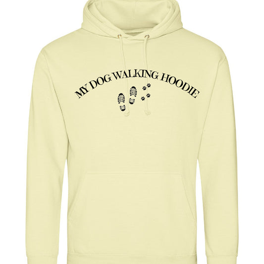 My Dog Walking Hoodie-  Pina Colada Size S -  (UK 10-12) 36in