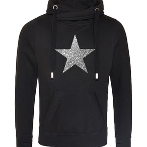 Star Hoodie, Cowl Neck Hoodie