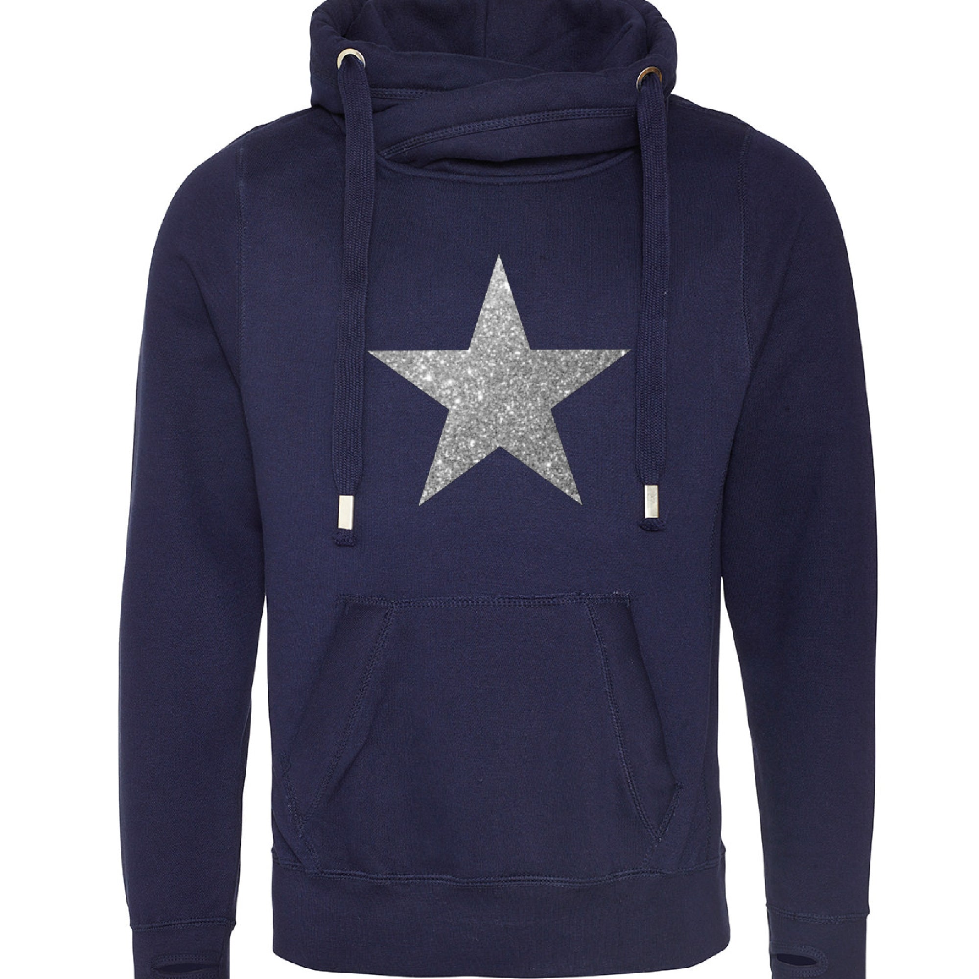 Star Hoodie, Cowl Neck Hoodie