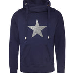 Load image into Gallery viewer, Star Hoodie, Cowl Neck Hoodie
