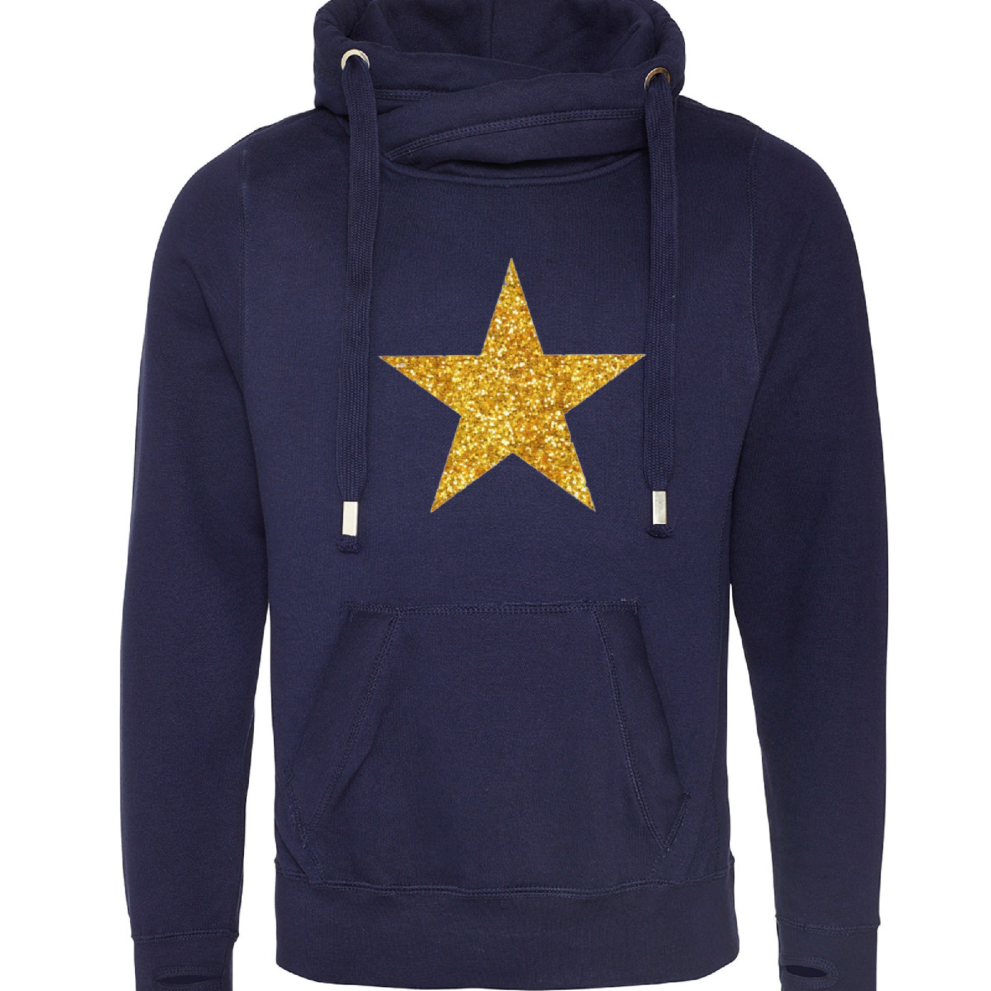 Star Hoodie, Cowl Neck Hoodie