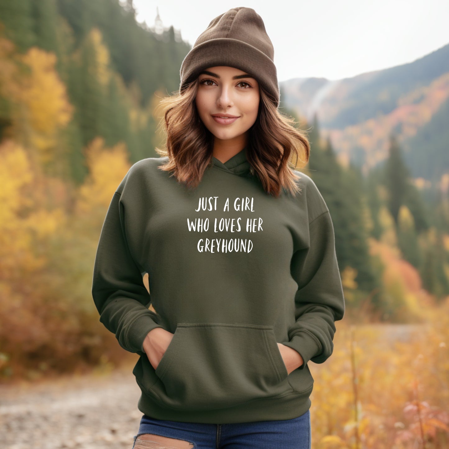 Just A Girl who Loves Her... Hoodie - Personalise with ANY Dog Breed