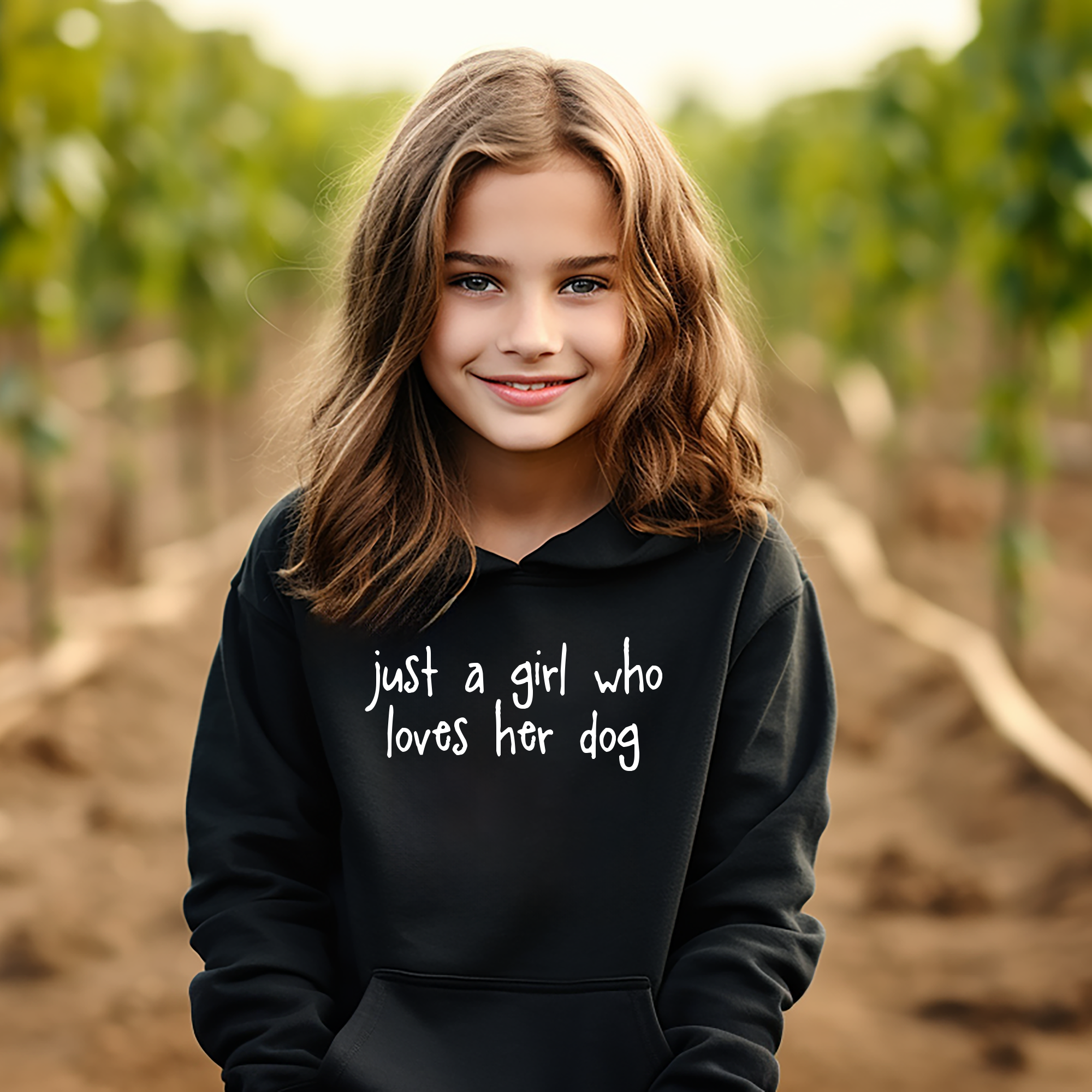 Just a Girl Who Loves Her Dog Hoodie - Kids Hoodie