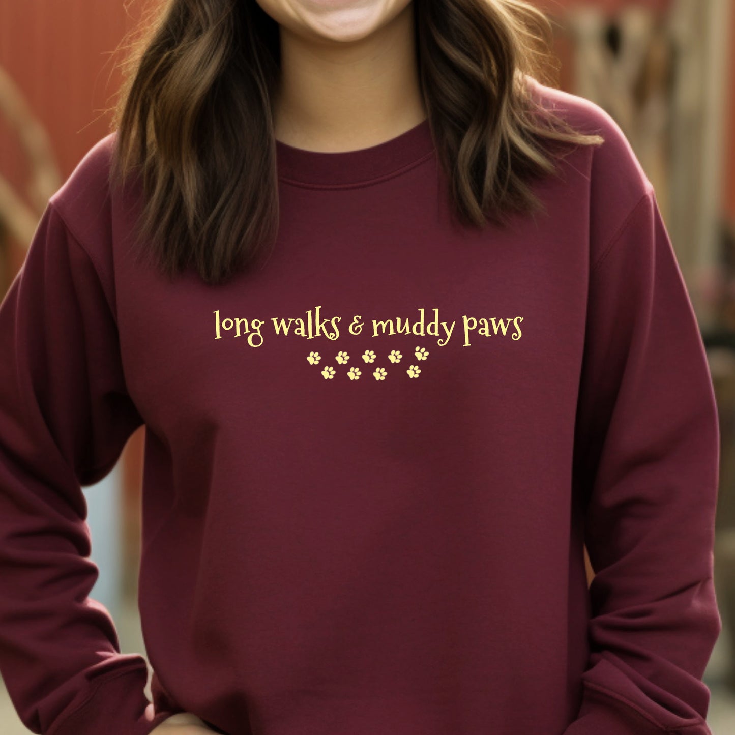 Autumn Collection ! Long Walks and Muddy Paws Sweatshirt