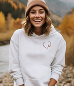 Load image into Gallery viewer, Rose Gold Heart and Paw Hoodie
