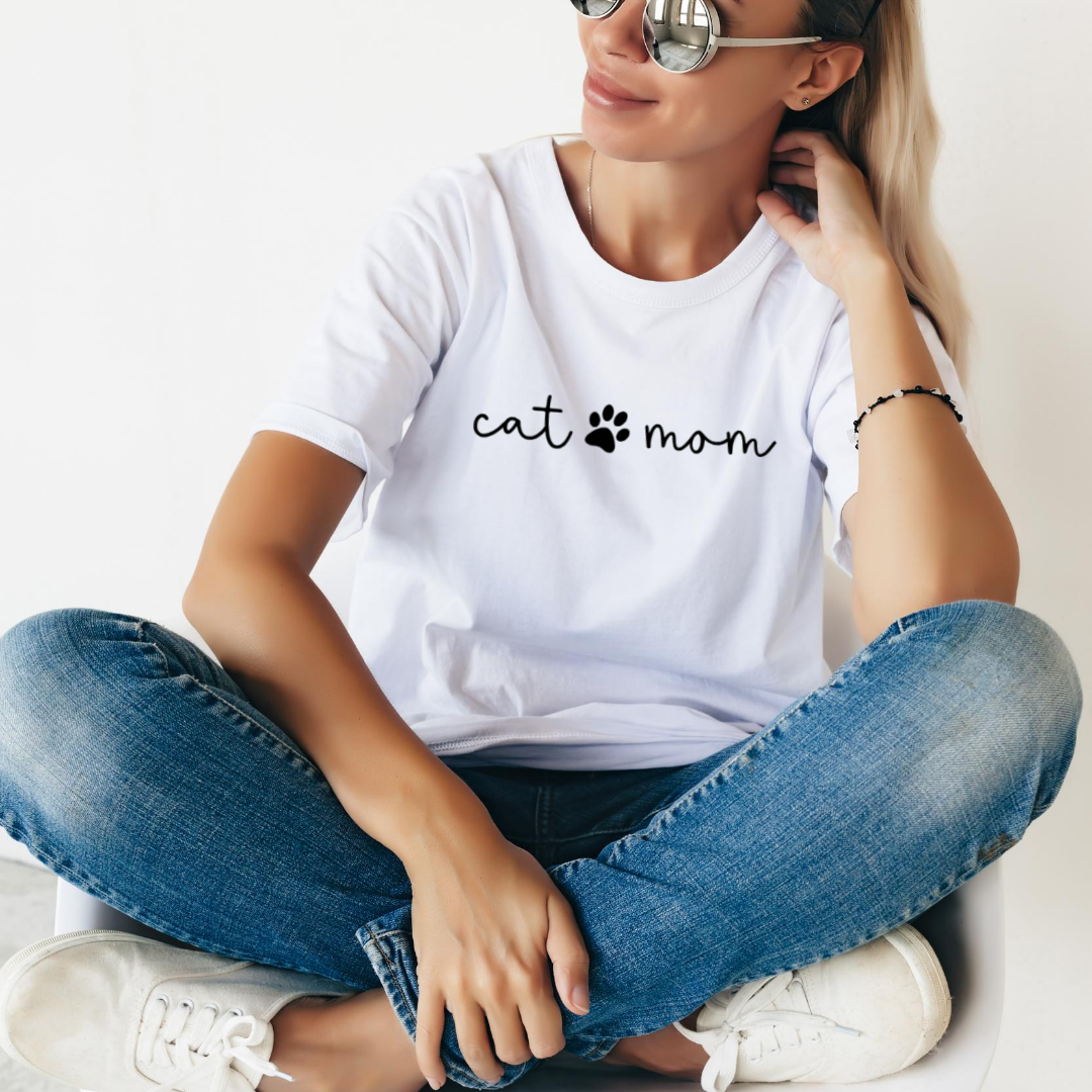 Cat Mom T Shirt - Organic Cotton