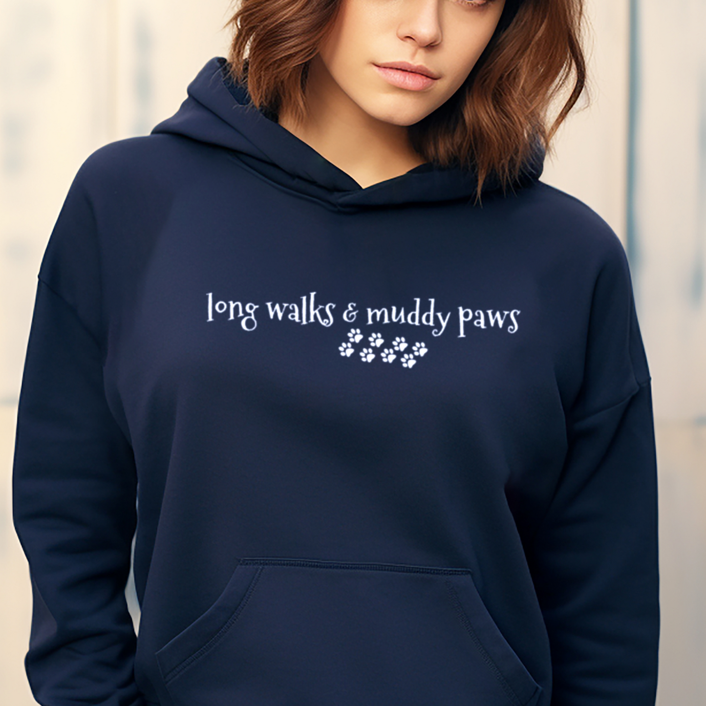 Long Walks and Muddy Paws Hoodie - Relaxed Fit