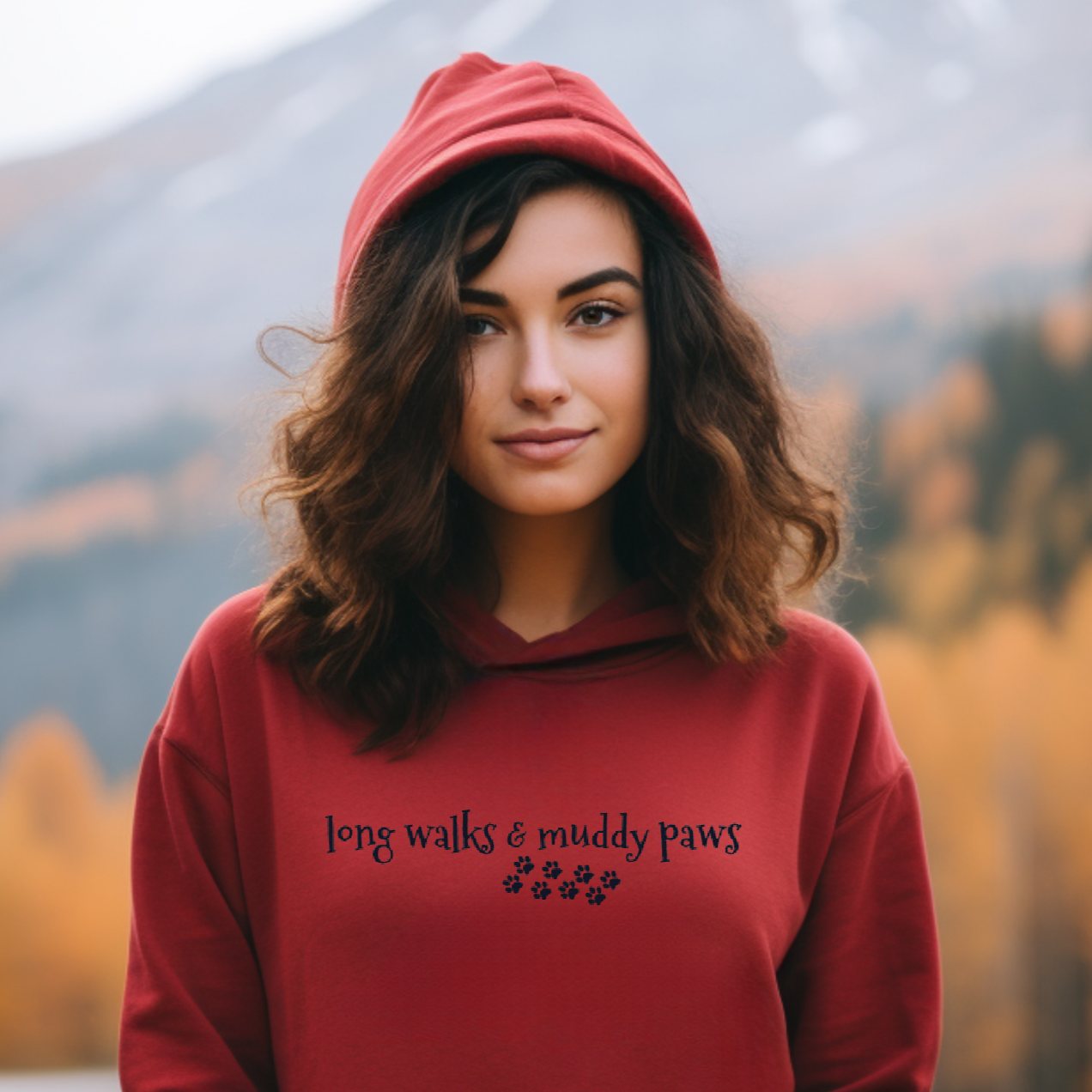 Long Walks and Muddy Paws Hoodie - Relaxed Fit