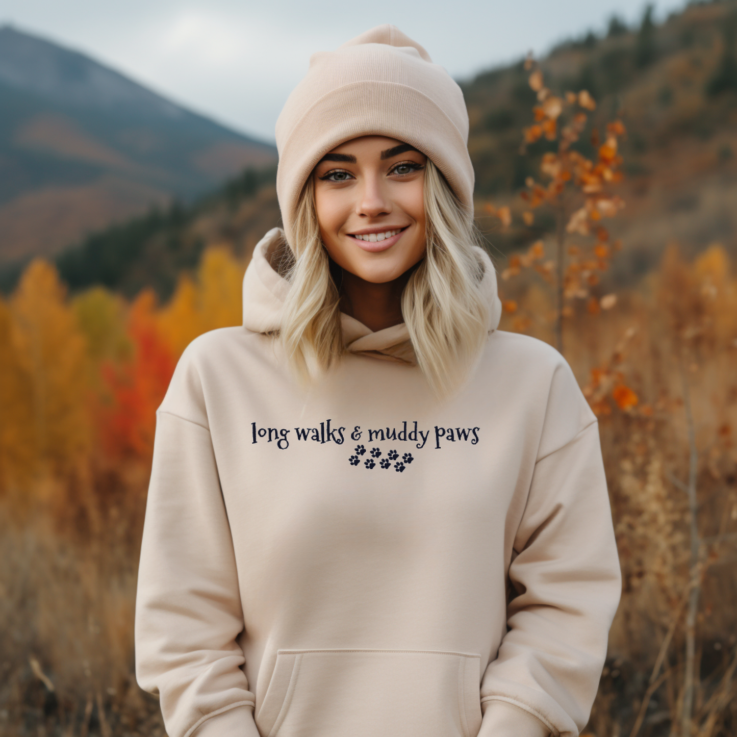 Long Walks and Muddy Paws Hoodie - Relaxed Fit