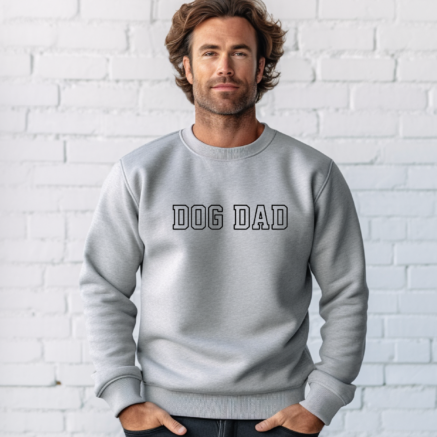 Dog Dad Sweatshirt - Unisex Fit Men's Sweatshirt