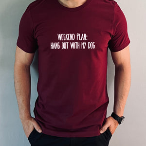 Hang Out with my Dog T-Shirt - Organic Cotton Men's TShirt