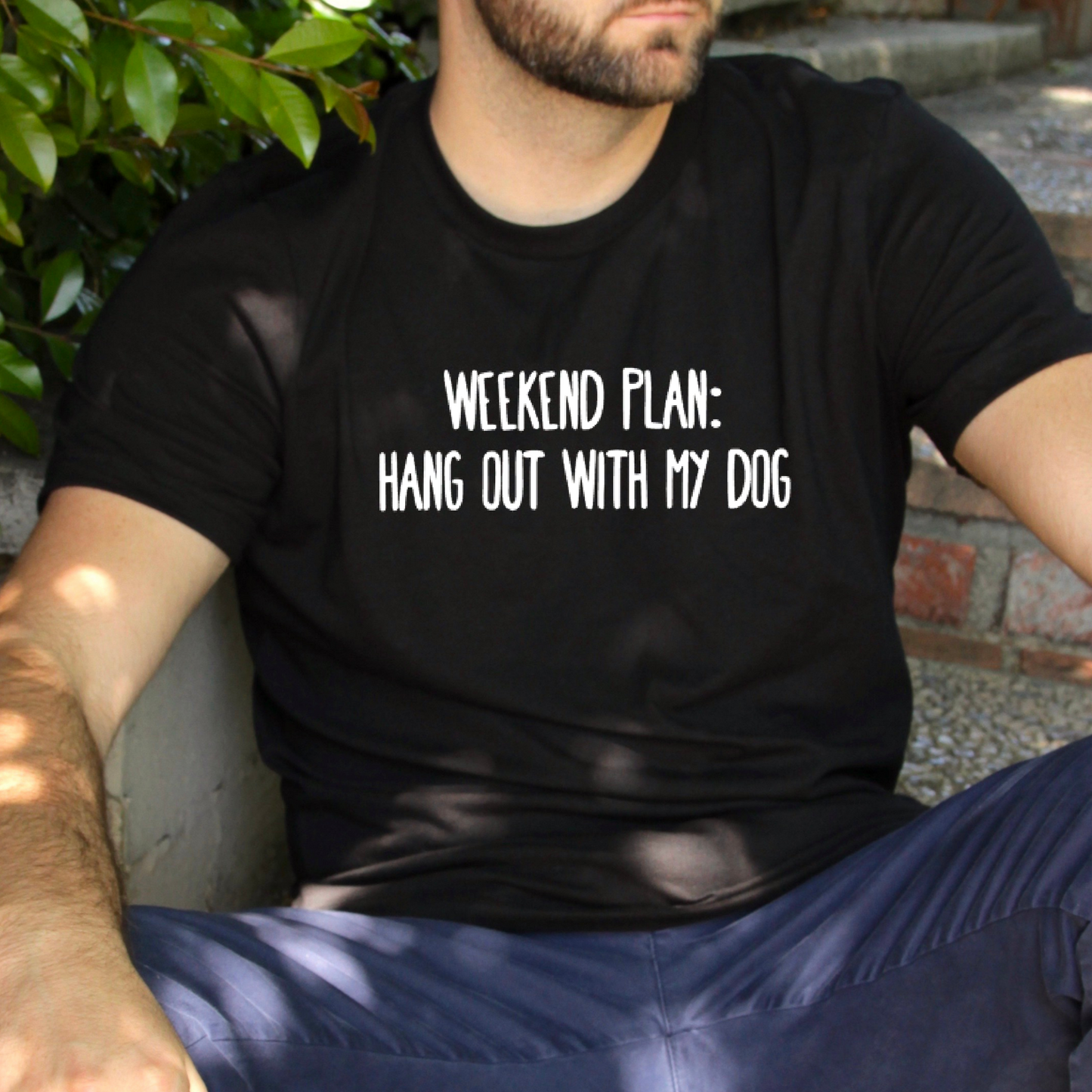 Hang Out with my Dog T-Shirt - Organic Cotton Men's TShirt