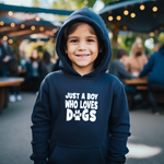 Load image into Gallery viewer, Just a Boy who Loves Dogs Hoodie
