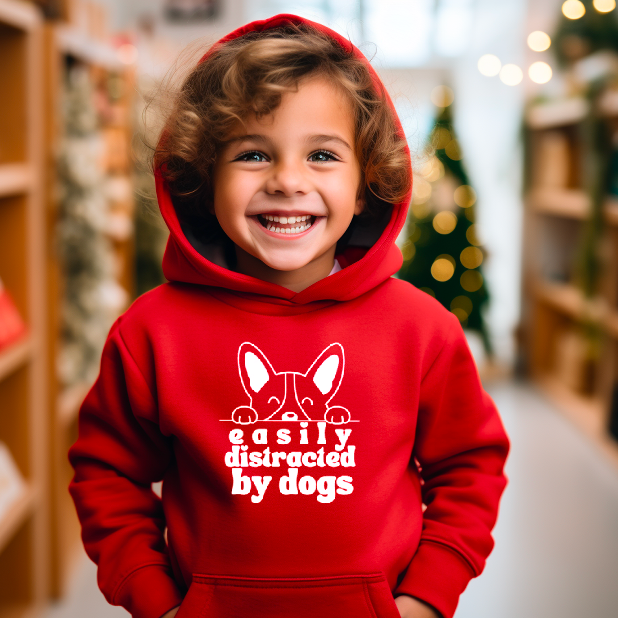 Easily Distracted by Dogs Children's Hoodie