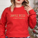 Load image into Gallery viewer, Jingle Bells and Waggy Tails Christmas Jumper, Oversized Sweatshirt
