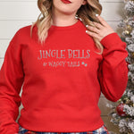 Load image into Gallery viewer, Jingle Bells and Waggy Tails Christmas Jumper, Oversized Sweatshirt
