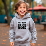 Load image into Gallery viewer, Just a Boy who Loves Dogs Hoodie
