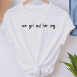 Load image into Gallery viewer, &#39;One Girl and her Dog&#39; Ladies Relaxed Fit T-Shirt
