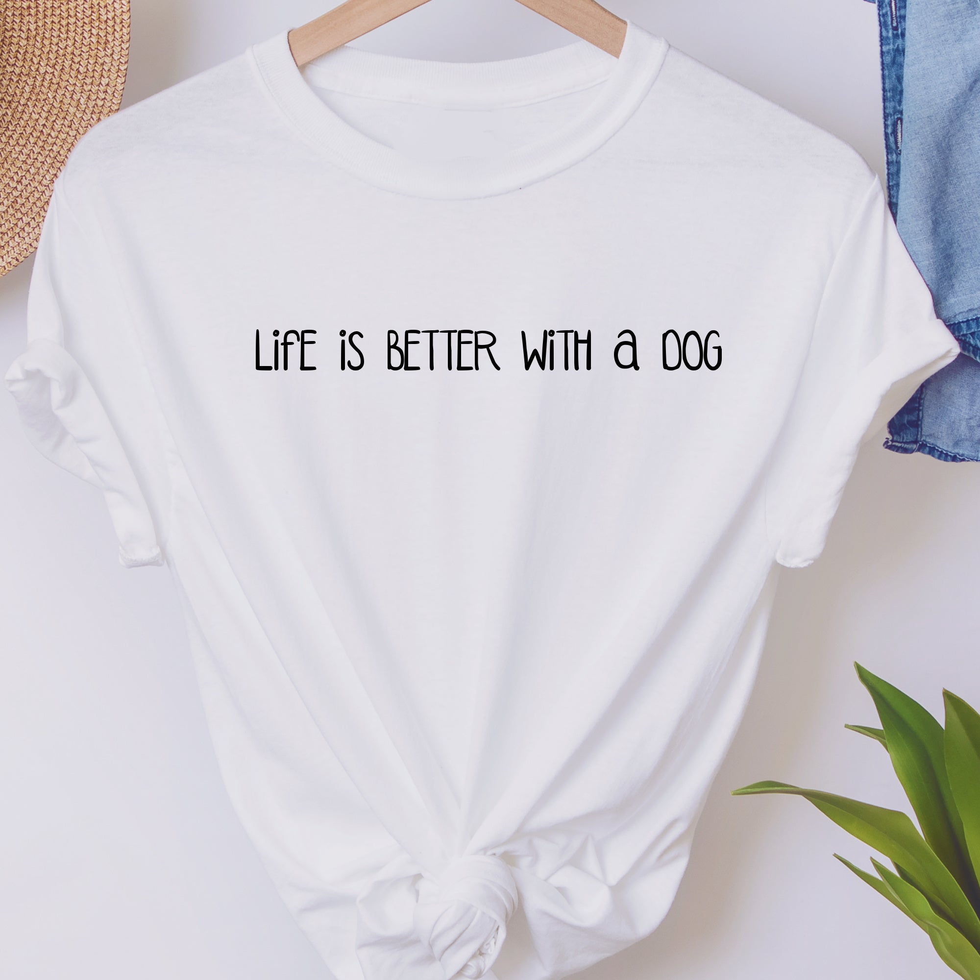 Life is Better with a Dog T-Shirt - Ladies Relaxed Fit