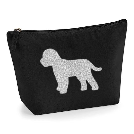 Cockapoo Accessory Bag - Black with Silver Glitter