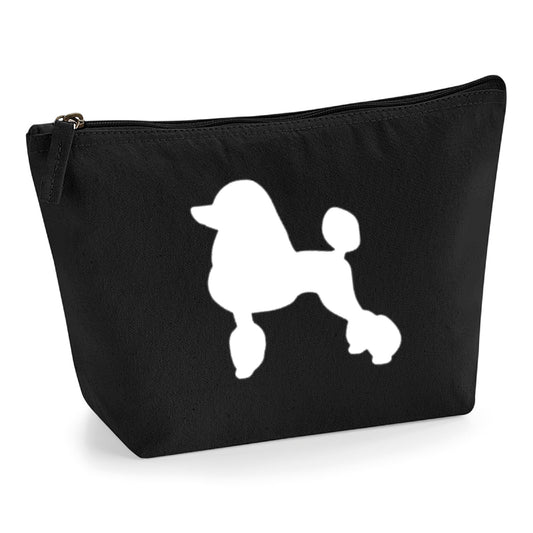 Poodle Makeup Bag - Black with Matt White Poodle