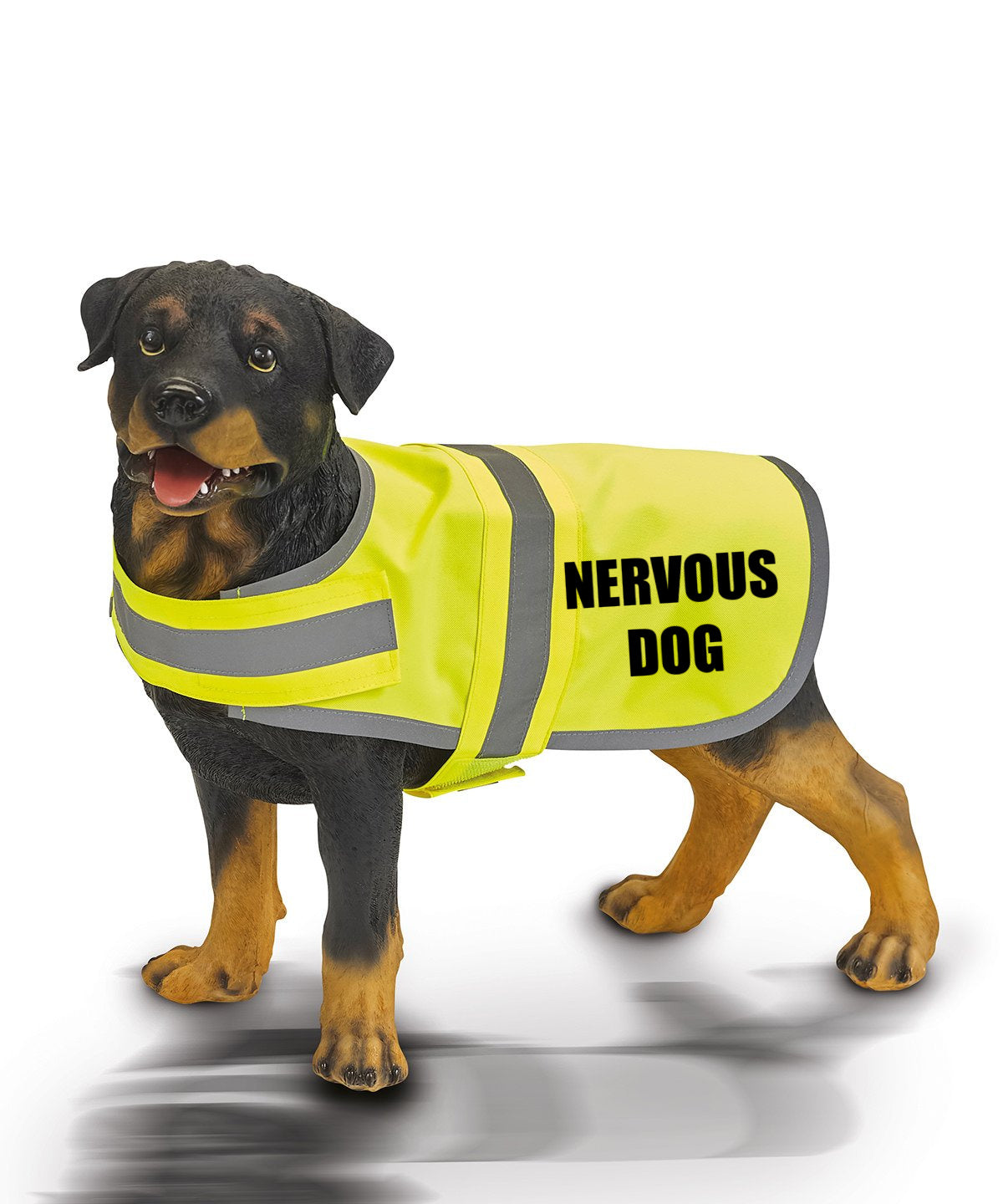 Dog Hi Viz Jacket - Yellow  Medium  NERVOUS DOG