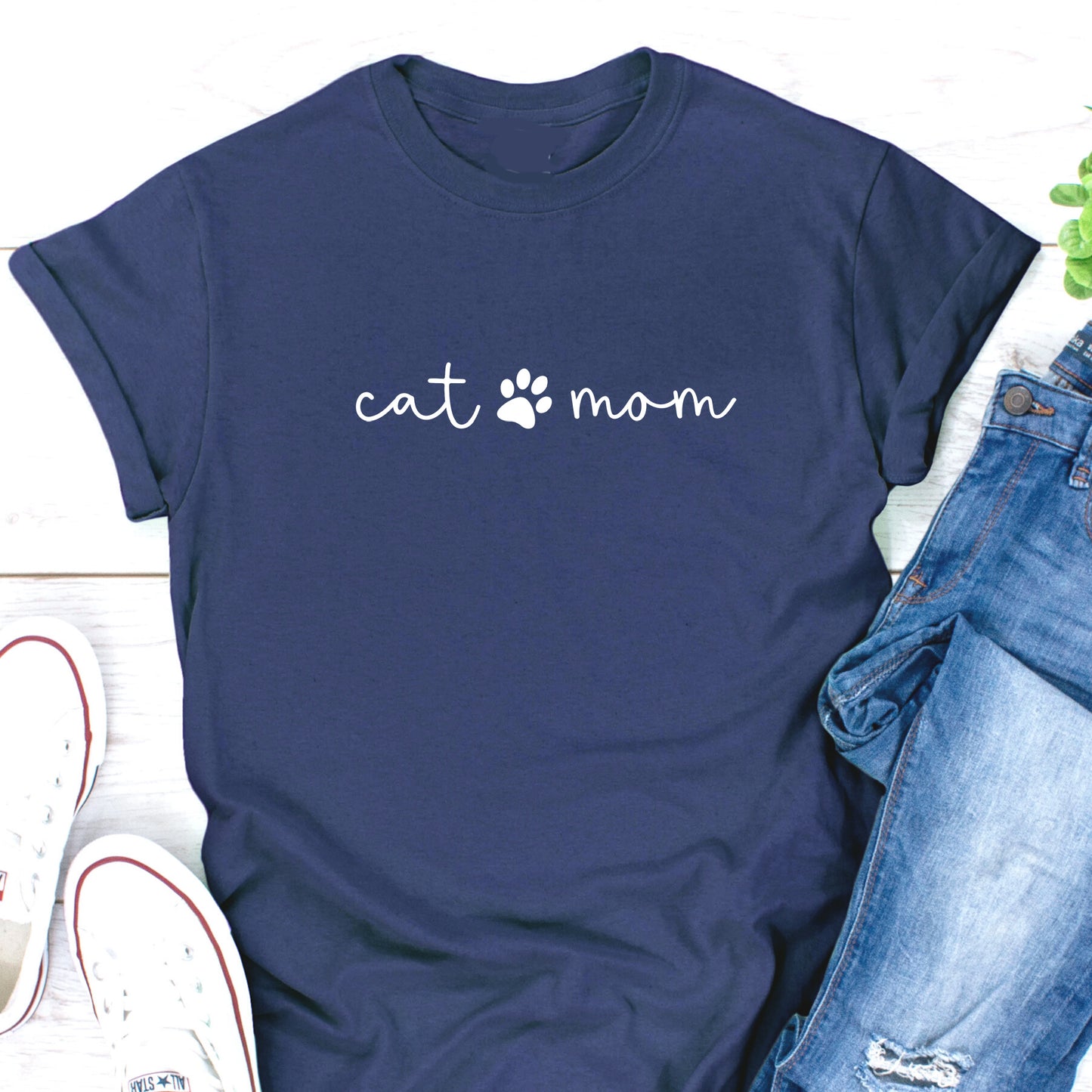 Cat Mom T Shirt - Organic Cotton