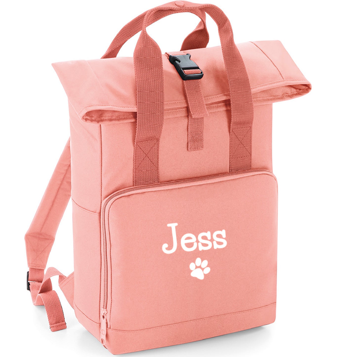 Personalised Roll Top Backpack, Dog Rucksack