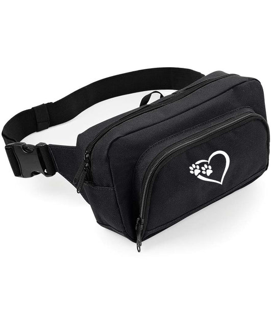 Heart & Paws Dog Walking Bum Bag - Large Waist Bag