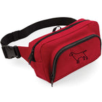 Load image into Gallery viewer, ANY BREED Dog Walking Organiser Waistpack red
