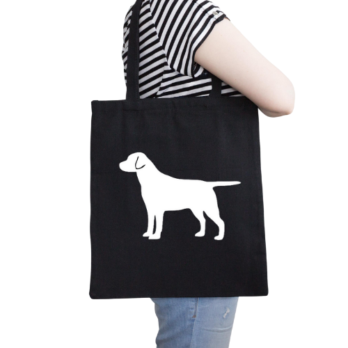 ANY BREED Black Cotton Tote Bag