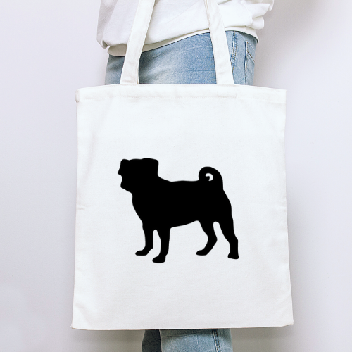 ANY BREED Black Cotton Tote Bag