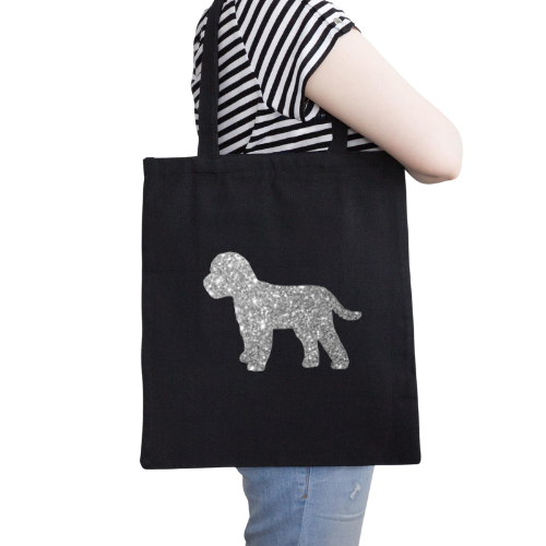 ANY BREED Black Cotton Tote Bag