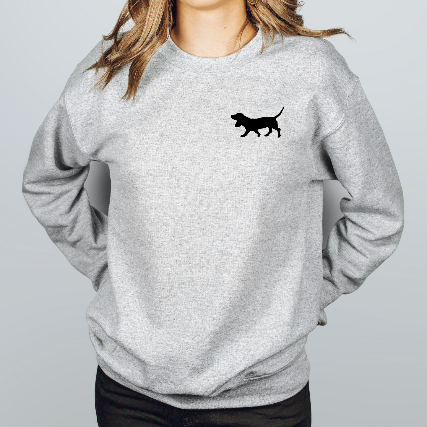 Dog Logo Sweatshirt - Customise with ANY Dog Breed - Unisex Relaxed Fit