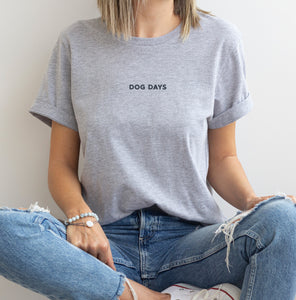 grey dog slogan t shirt