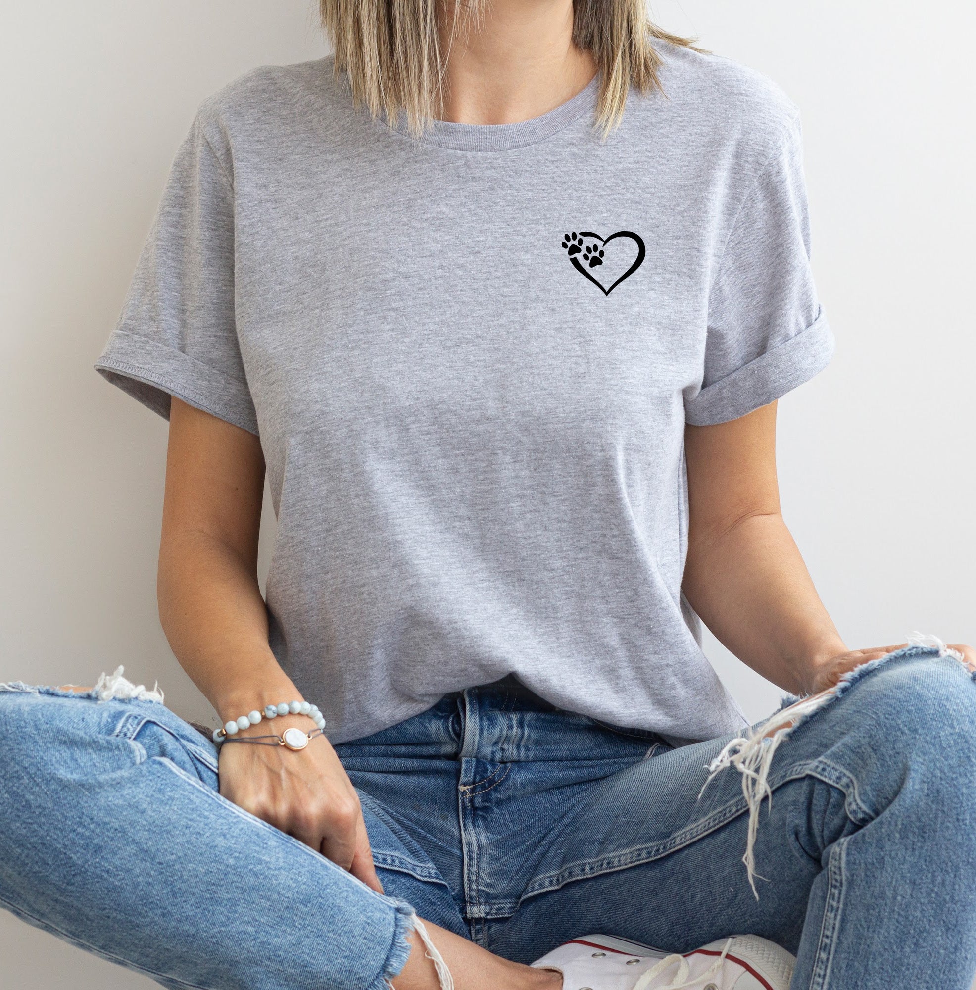 Heart and Paws T-Shirt - Soft Organic Cotton