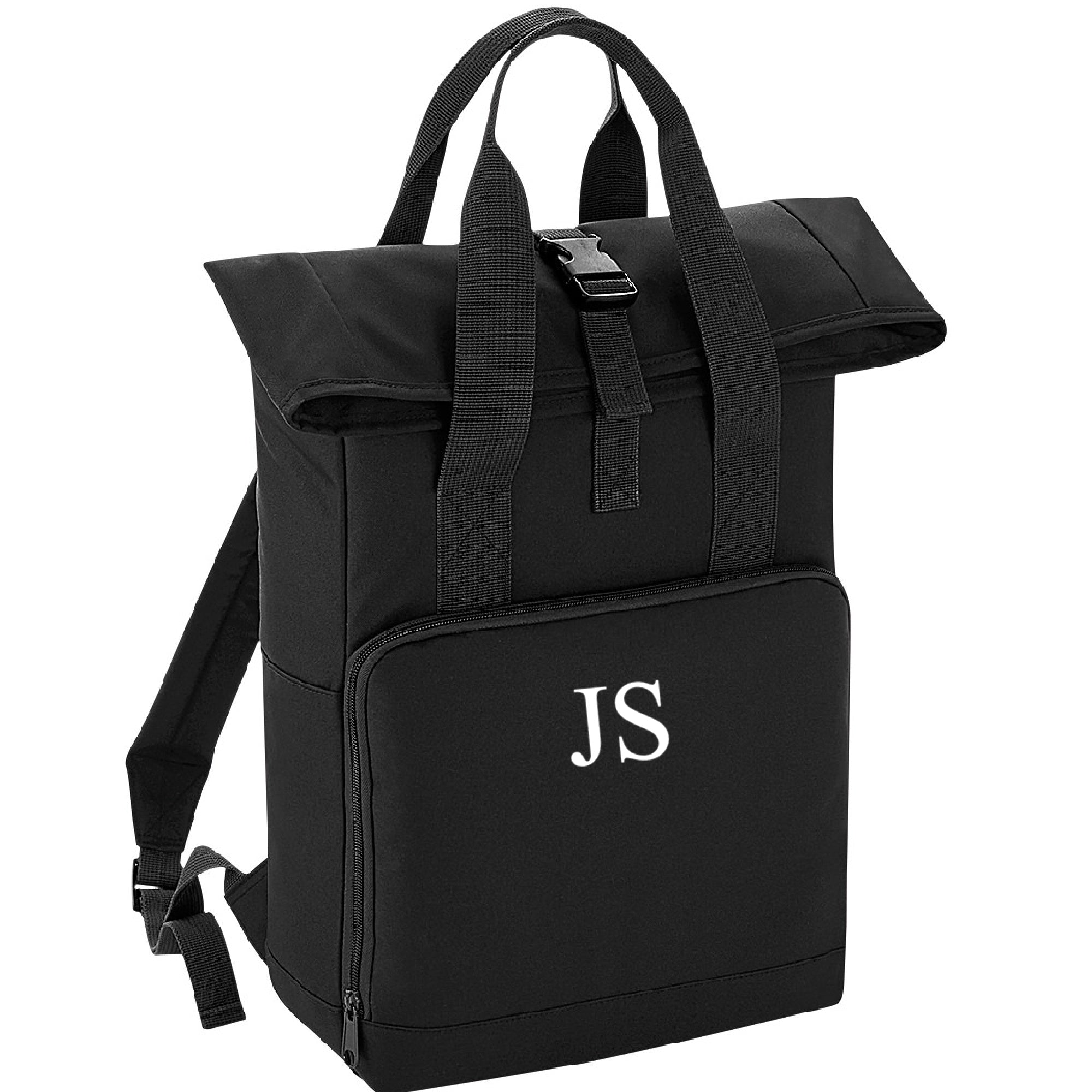 Personalised Roll Top Backpack - Large Twin Handle Rucksack