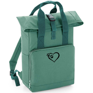 Roll top back pack green