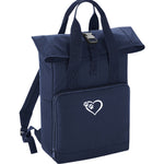 Load image into Gallery viewer, Roll top back pack navy
