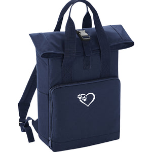 Roll top back pack navy